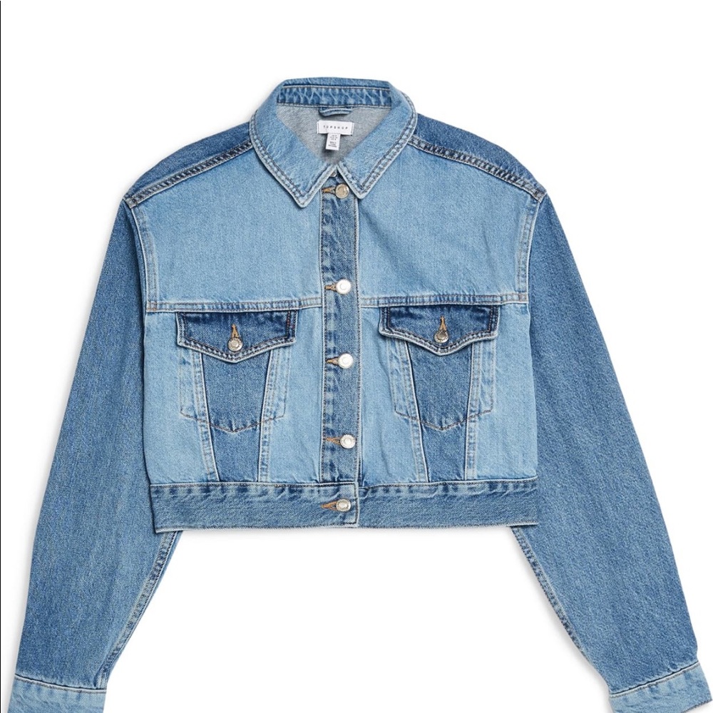 TOPSHOP BLOCK DENIM JACKET